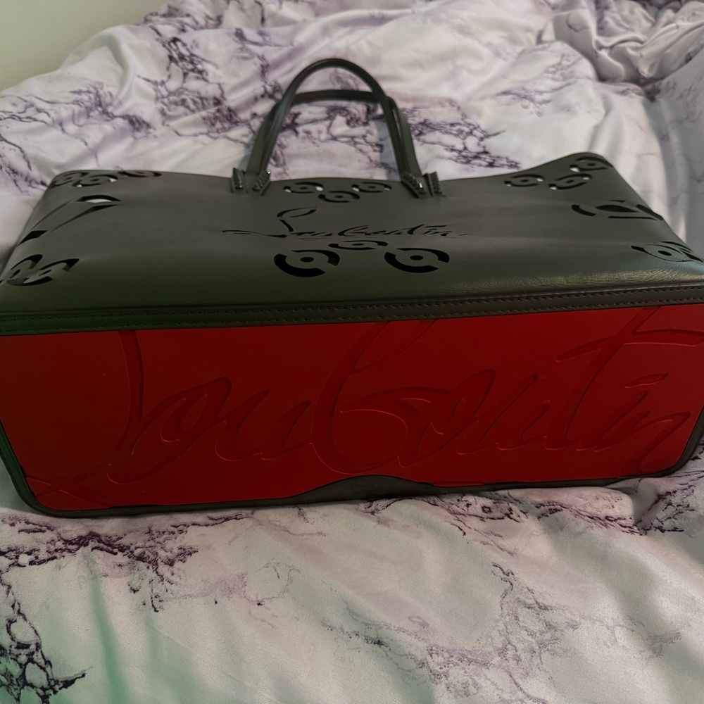 Christian Louboutin Black and Red Duffel Bag